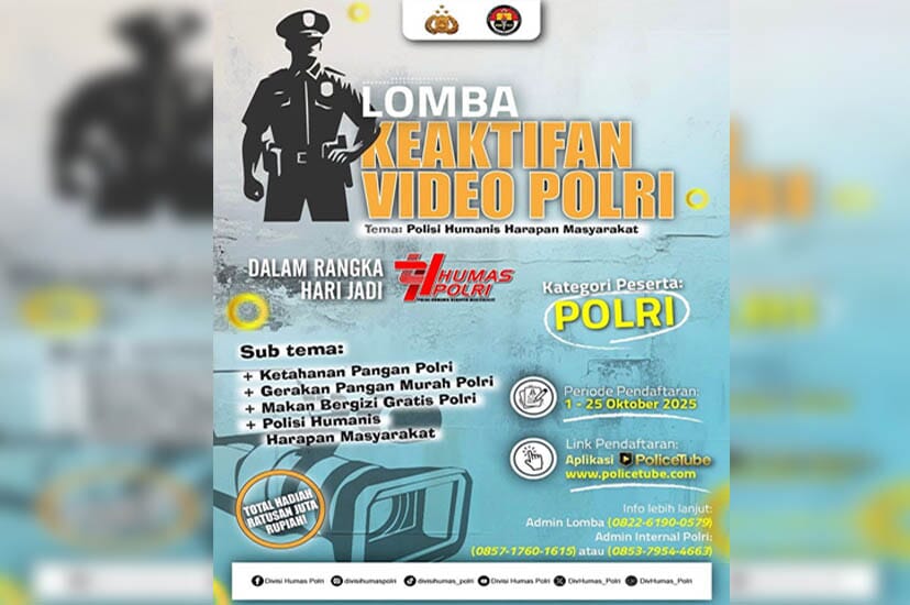 Humas Polri Gelar Tiga Lomba Kreatif : Semarakan Hari Jadi Humas Polri ke-74